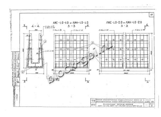 Лоток междушпальный ЛЖН-1.0-2.0