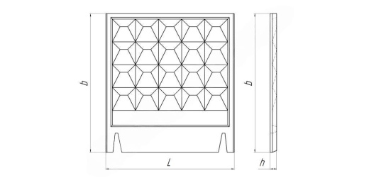 Плита забора ПО 2 м