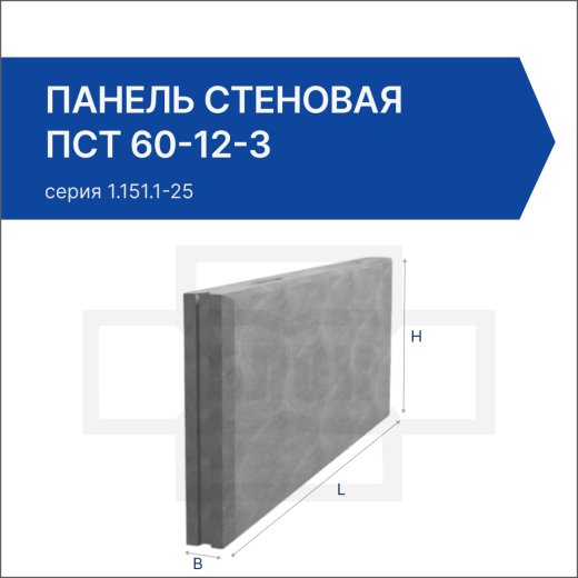 Панель стеновая ПСТ 60-12-3