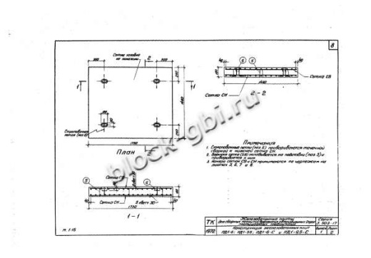 Плита ПД 1-9.5-С