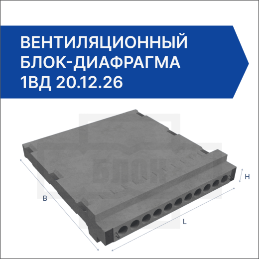 Вентиляционный блок-диафрагма 1ВД 20.12.26