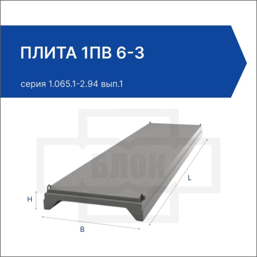 Плита 1ПВ 6-3