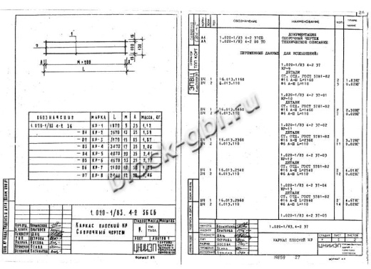 Диафрагма жесткости ДПЛ 26.26