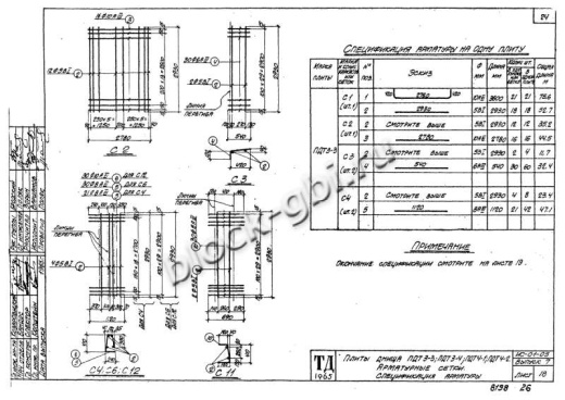 Плита днища тоннелей ПДТ 4-2