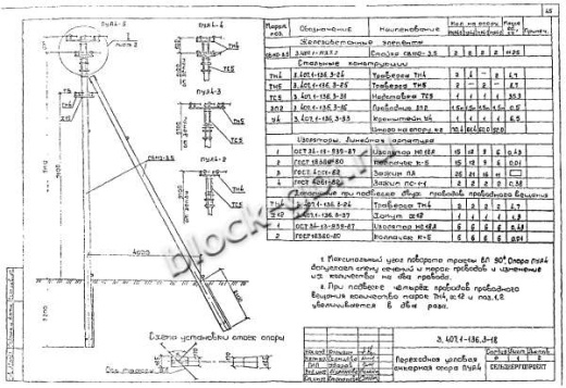 Переходная угловая анкерная опора ПУА4