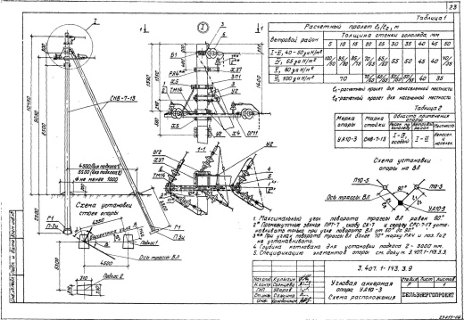 Угловая анкерная опора УА10-3