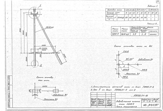 Ответвительная анкерная опора ОА10-9