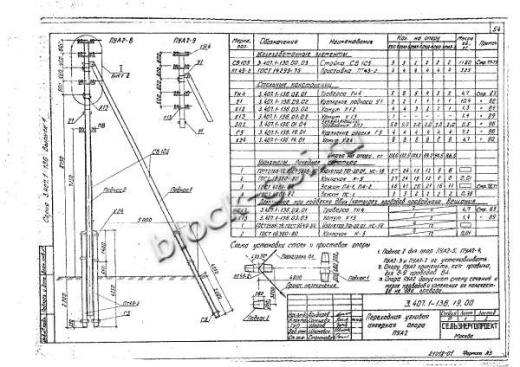 Переходная угловая анкерная опора ПУА2