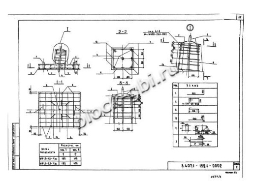 Фундамент МФ1.3х2.2-1/10